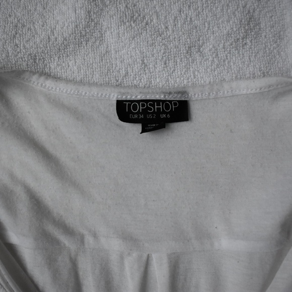 Topshop white cotton button up - Picture 5 of 8
